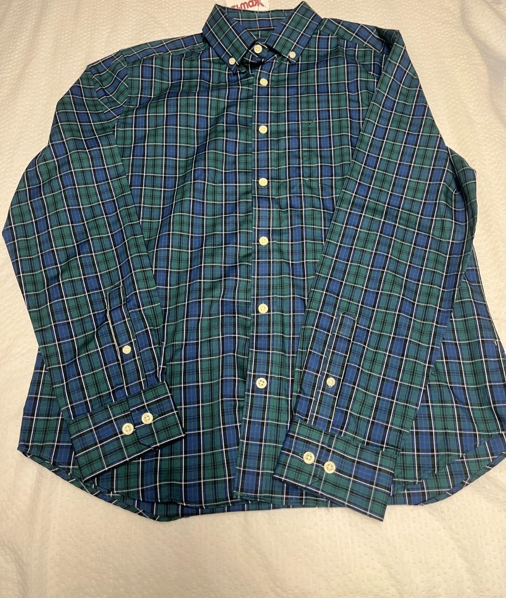 Nautica men's shirt medium multi color plaid button down NWT